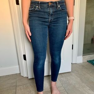 Madewell High Riser Skinny Jeans in Dark Wash